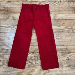 Janie and Jack Vibrant Red Corduroy Pants